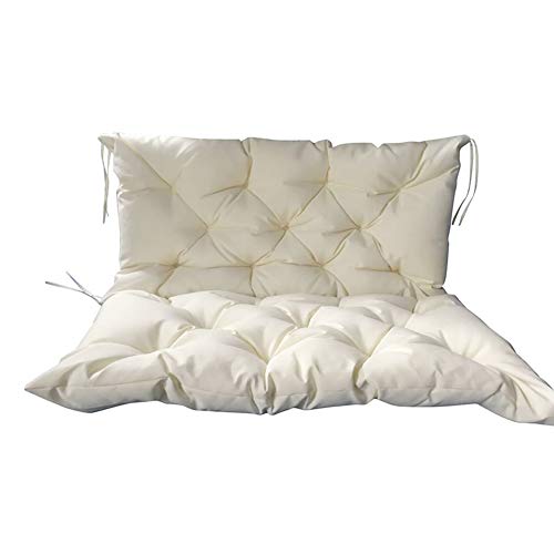 Coussin de banc de jardin lavable et imperméable blanc 150x50cm contre la pluie