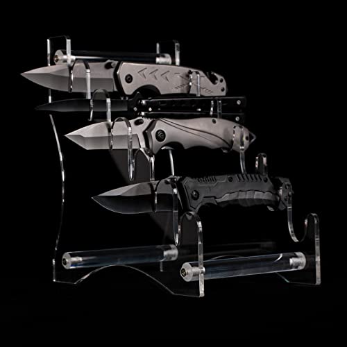 WANLIAN présentoir Couteaux support couteau avec 6 emplacements pour Afficher Les Couteaux de Camping, Chasse et de pêche en Plein air,Support présentoir