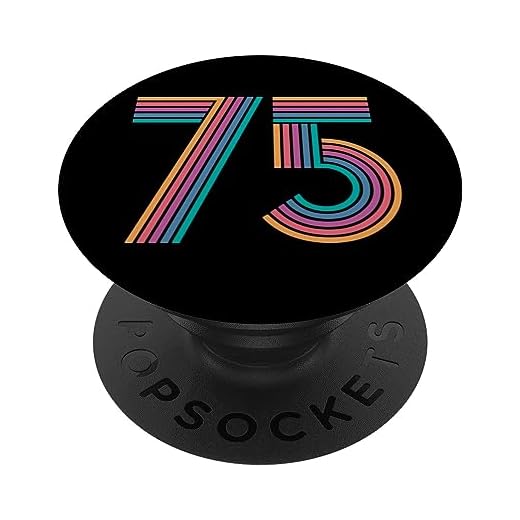 Número 75, Setenta y Cinco Aniversario Hombres Mujeres 75 Cumpleaños PopSockets PopGrip Intercambiable