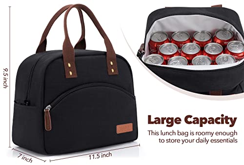 Kasibon Lunch Bag For Women Men Insulated Lunch Box Reusable Leakproof Soft Cooler Cooling Tote For Work Picnic Beach, Freezable Lunch Bag With Adjustable Shoulder Strap #TOP1