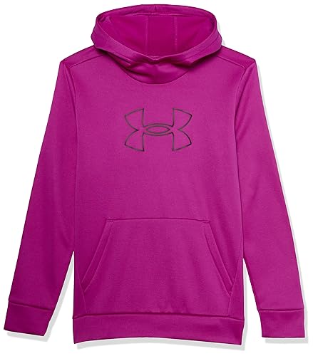 Sweat capuche fille Under Armour rose hoodie polaire sport enfant taille M