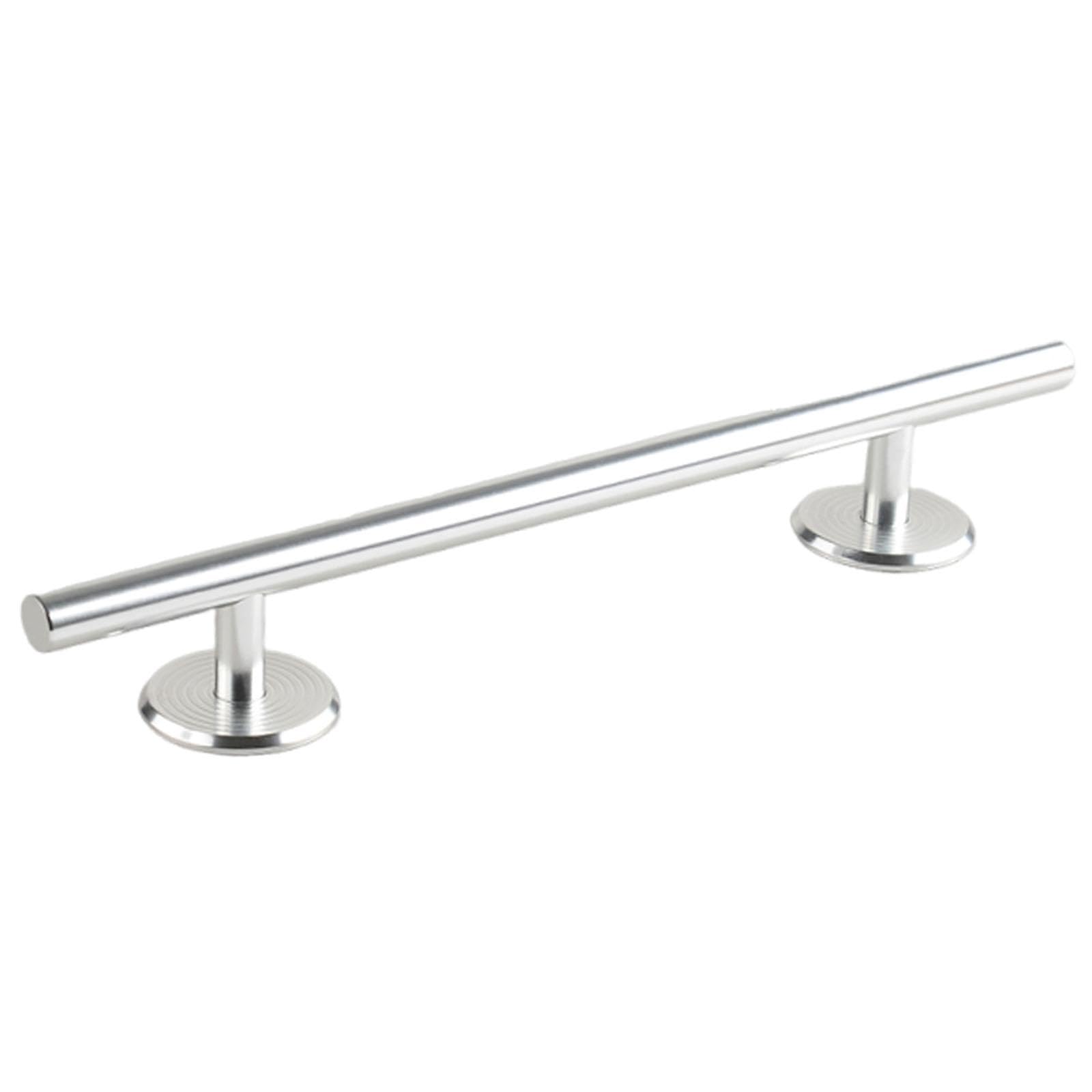 TISHITA Fingerboard 1 Pezzo Fingerboard Round Rail Ostacolo Ramp Rail Acciaio Inox Base Ponderata Superficie Rotonda Adatta a Fingerboarding Parchi Skate Min, Argento