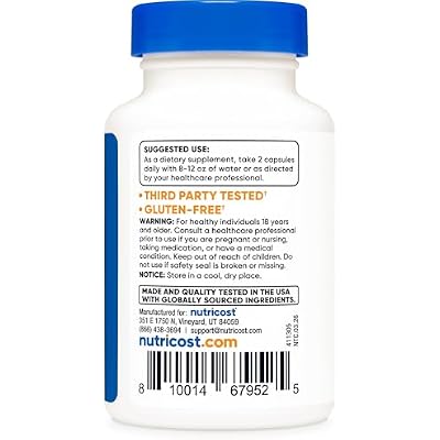 Nutricost Tongkat Ali 1,000mg 60 Capsules - with Tribulus Terrestris and BioPerine, Vegetarian Caps, Non-GMO, Gluten Free, Potent Extract