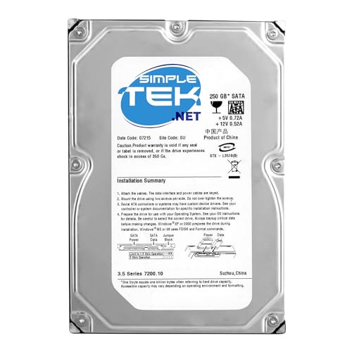 Disco duro HDD 3.5 IDE Ultra ATA para recuperar or denadores antiguos con 250GB de espacio