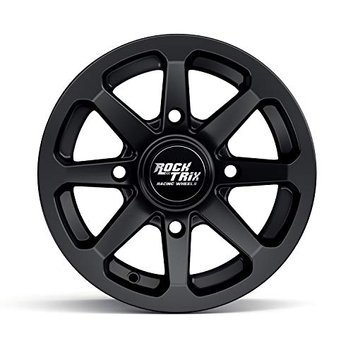 Rocktrix Rt102 12In Atv Wheels 4X156 Rims, 12X7, 4+3 Offset, Includes 3/8X24 Spline Lug Nuts, Compatible With Polaris Sportsman Rzr Ranger Utv - 4/156 (Set Of 4) #TOP2