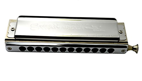 Swan, Harmonica chromatique 12 trous 48 sons Clé de Do W1248U - Les Beatles, Paul McCartney, John Lennon, RIngo Starr, George Harrison Swan, Harmonica chromatique 12 trous 48 sons Clé de Do W1248U – Image 3