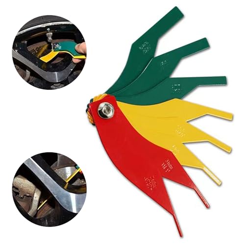 CeroDimo Brake Pad Measuring Tool Set, Brake Lining Thickness Gauge, Brake Pad Gauge Tool, SAE and Metric Brake Gauge, Color Coded Brake Thickness Gauge Tool