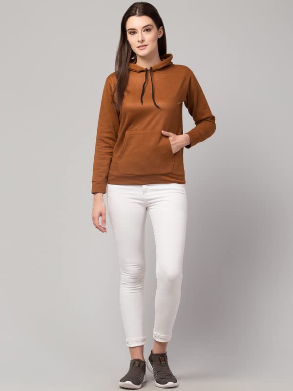 Image of Women's Fleece Plain Hoodie