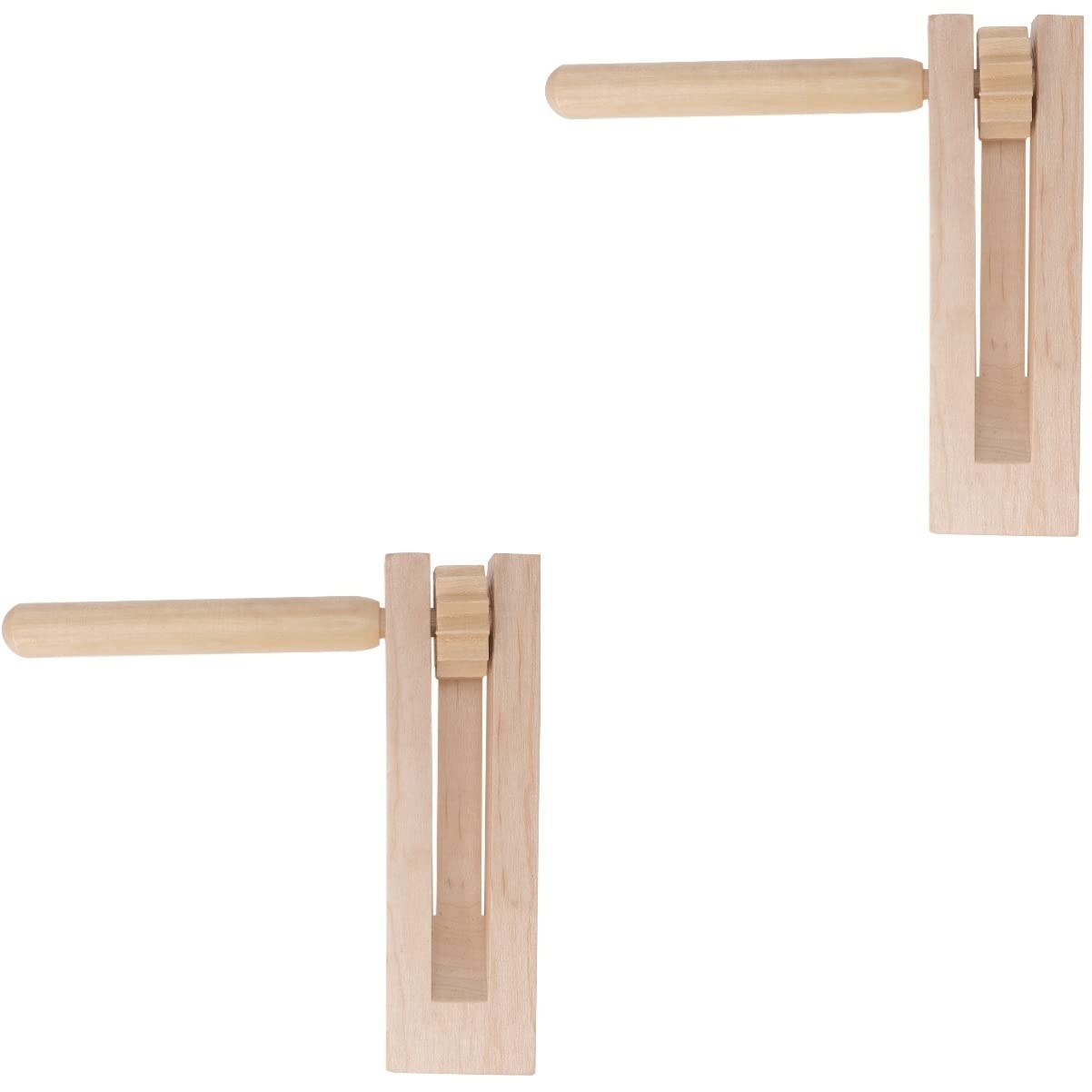 TOYANDONA 2pcs Wooden Ratchet Noise Maker Educational Toy Traditional Matraca Hand Percussion for Boy Girl Compact Safe Music Toy Present for Young Musicians