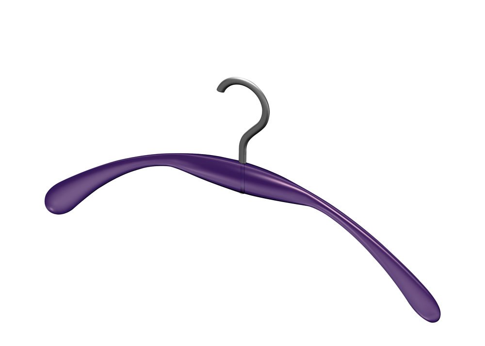 Wenko Float Purple Plastic and Stainless Steel Clothes Hanger 43 cm