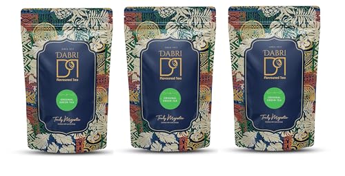 Image of Dabri Detox Green Tea 300gm Combo (Pack of 3 x 100gm Each Pouch)|Fresh Natural flavoured green tea for good health|Rich with Anti-Oxidants,Immunity Booster,Improves Metabolism & Used to Reduces Waist