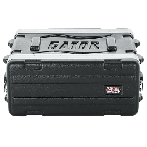 Gator Cases leichtes, geformtes 4U-Rack-Gehäuse mit hochbelastbaren Verschlüssen; geringe Tiefe von 36 cm, 4U (GR-4S)