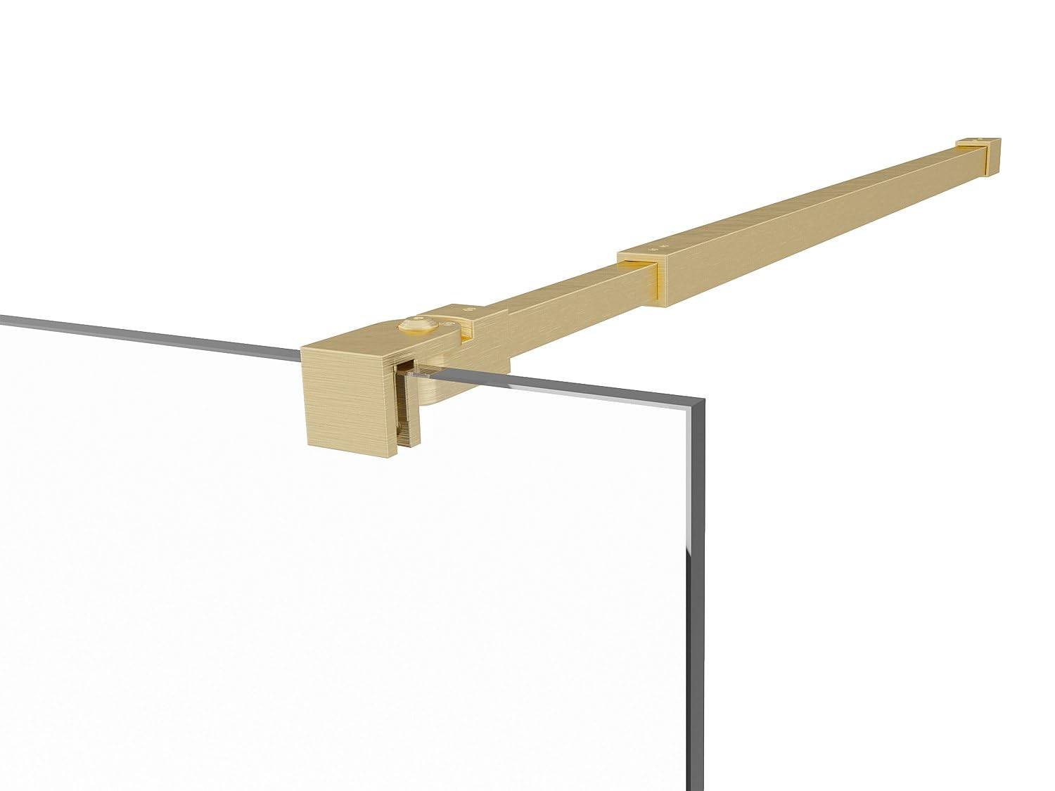 Vente-unique - Mampara de ducha estilo italiano - Dorado - 140x200 cm - DAREN