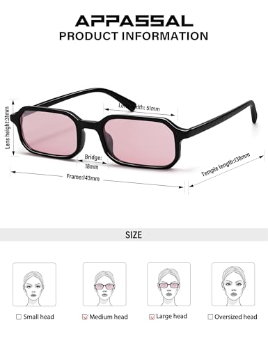 Retro Skinny Rectangle Sunglasses for Men Women 90s Narrow Sunnies Vintage Thin Frame AP3740
