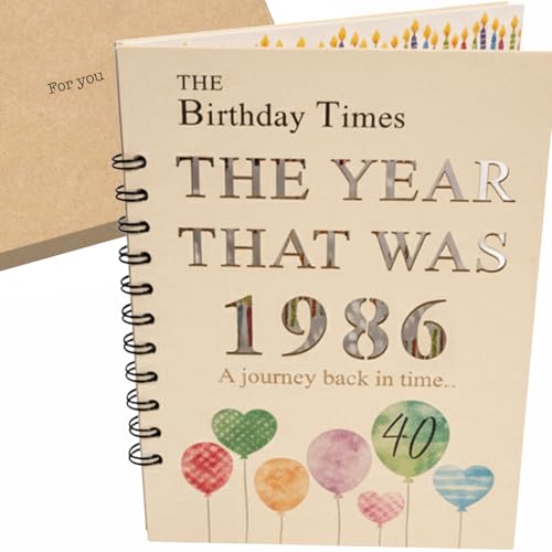 The Year that Was 1986 - Special 40th Birthday Card Book with Details about the Year of Birth (1986)