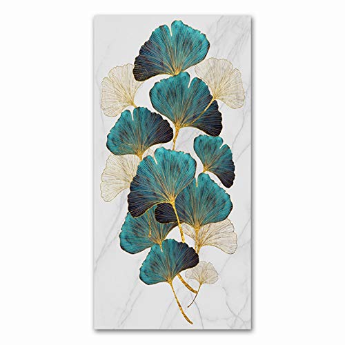 Plante abstraite mur art 50x100cm pour combler les espaces vides de votre entrée