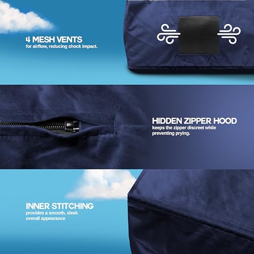 Homewell 3 x 4 Ft Crash Pad – Soft Velvet Cover Sensory Crash Pad for Kids with Durable Shock-Absorbing Foam, Machine Washable Cover, Ultimate Comfort and Safety for Kids, Adults and Pets (Blue) - Image 6