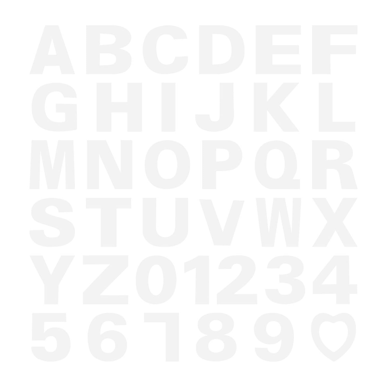 jojofuny Stampi per Torta in Pet Bianco 37 Pezzi Stencil Numeri e Lettere Antiscivolo Non Aderente per Decorazioni Fai da Te in Pasticceria e Feste