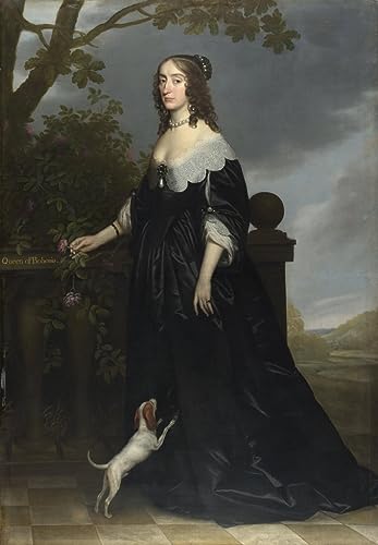 Portrait Tableaux Toile Elisabeth Stuart - Impression d'Art Van Honthorst de Haute Qualité