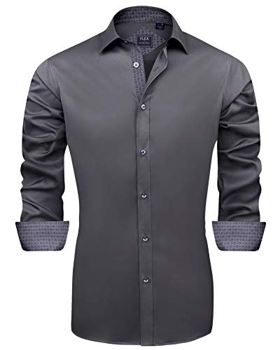 Chemise décontractée homme manches longues J.Ver tissu extensible coupe classique