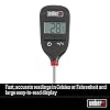 Weber InstantRead Thermometer Probe, Black/Silver Fast Digital Grill & Kitchen Thermometer with 15Second Readout, Auto Shutoff & Fahrenheit/Celsius Options