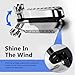 Foelony 2 PCS Wind Powered Car Grille Light, 8 LED Waterproof Wind Energy Daytime Running Light, Wire Free Self-Adhesive Exterior Decoration Lamp, Universal for Car & Motorcycle (White)