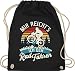 Shirtracer Fahrrad Bekleidung Radsport - Mir reicht's ich geh Rad fahren - Vintage - weiß - Unisize - Schwarz - Vintage - WM110 - Turnbeutel und Stoffbeutel aus Baumwolle
