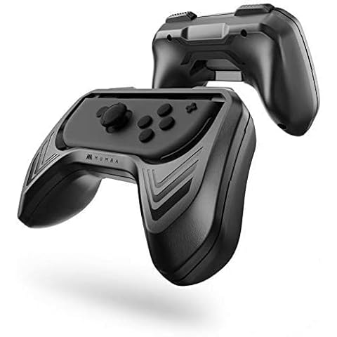 Mumba Grip for Nintendo Switch OLED & Nintendo Switch Joy-Con, 2-Pack Switch Controller Grip Handle Kit for Nintendo Switch Joy-Con (Black) Cover