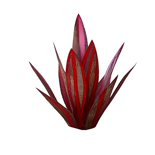 Naisidier Tequila rustikale skulptur Metall Agave Pflanze Eisen Art Agave skulptur Statue Garten Ornament 35 cm dunkelrot Eisen Art Agave Tequila Cover