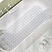 AmazerBath Shower Mat Non Slip 40 x 16 Inches, Shower Stall Mats with Suction Cups and Drain Holes, Non Slip Bath Mat for Tub for Elderly & Kids, Clear