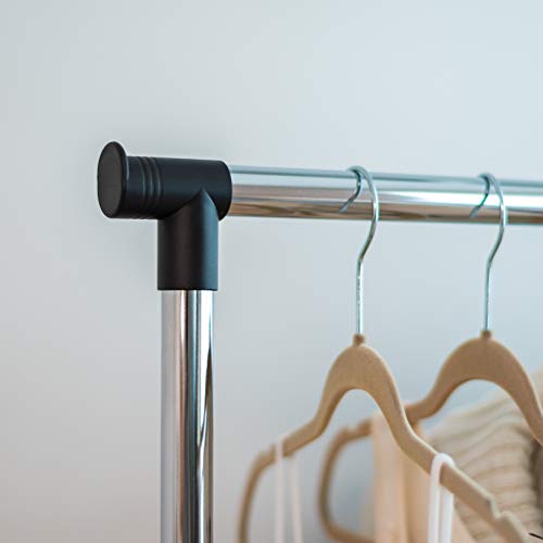 IRIS USA Portable Single-Rod Height Adjustable Clothes Rack with Lockable Wheels, Rolling Garment, Sigle Rod Wardrobe Rack, Easy Assemble, for Clothes, Belts, Shoes, and Bags by IRIS USA - Image 7