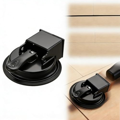 Floor Gap Fixer Tool, 2026 Upgraded Heavy Duty Floor Gap Fixer Suction Cup Tool, Adjustable Height Setter &amp; Countertop Leveling Tools for Vinyl, Wood, Laminate Floors (Black)