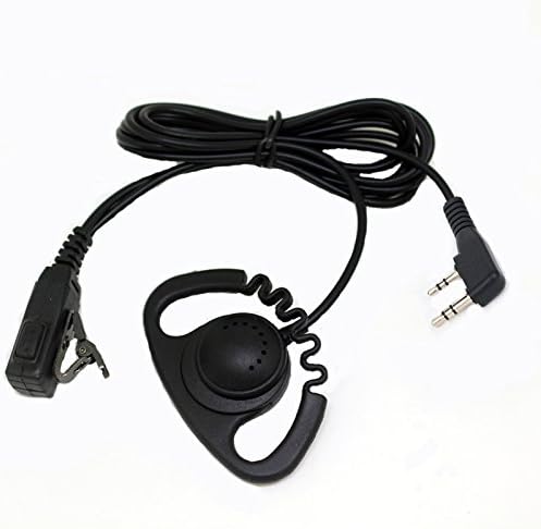 Adjustable Soft D Shape Earhook Headset Microphone for Kenwood Baofeng Wouxun Linton WEIERWEI RELM QUANSHENG PUXING 2 pin Walkie Talkie Radio