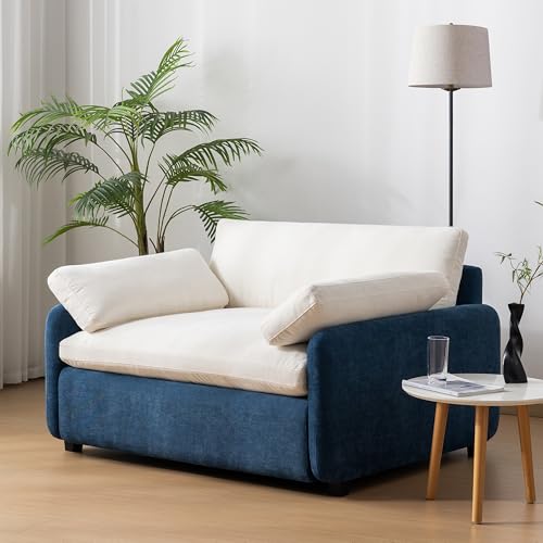 Sillón Chenille Plegable Azul