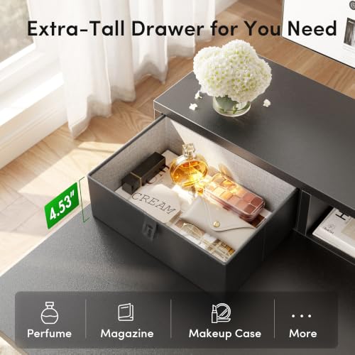 Image of FEZIBO 55 x 28 Inch Electric Standing Desk with 2 Drawers, Black