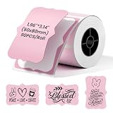 Phomemo Labels- Pink Fancy Shape Label Sticker, 1.96" x 3.14...