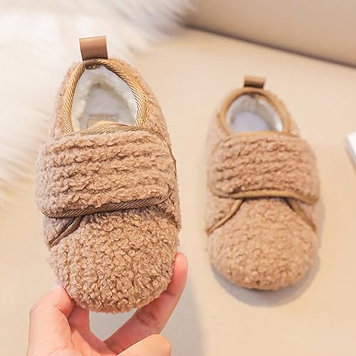 sfdgfhyf Toddler Flat Sole Boots Kid Baby Girl Cute Solid Ｃolor Ｗarm Slippers Infant Toddler Winter Boots With Non Slip4