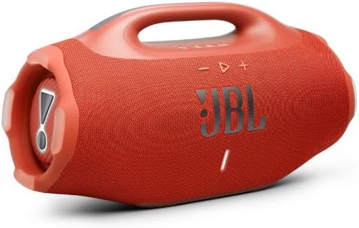 JBL, Caixa de Som, Boombox 4, Bluetooth, Som Pro, AI Sound Boost, Graves Personalizáveis, Bateria de até 34h, IP68, Áudio Lossless – Laranja
