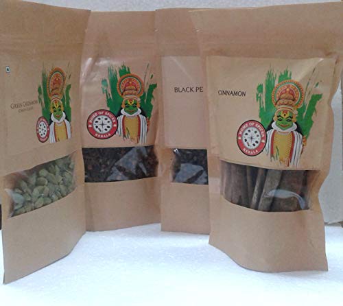 Home Of Spices Indian Spice Collection - 4 Natural Spices From Kerala + 1 Free Pack Of Cumin Seeds (400) #TOP29