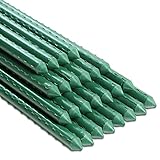 Avery Garden 6FT 25 Pack Garden Stakes Plant Support Steel Core & Plastic Coated Sturdy Metal Sticks...