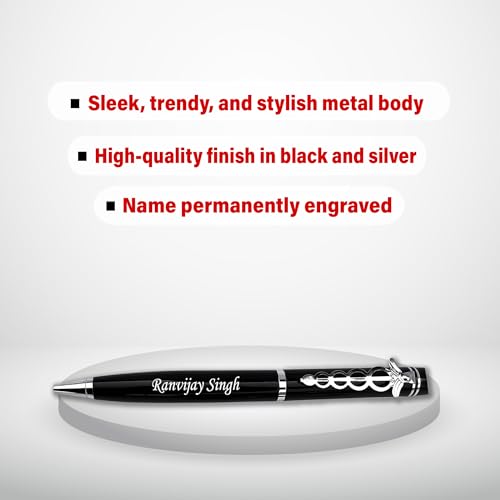 Image of SAVRI Personalized Doctor's Combo - Name Engraved Doctor Symbol Pen & Name /Designation Pen Stand - Customized Gift for Doctors, Surgeons - Perfect for Doctor's Day, Convocation & Premium New year Gift