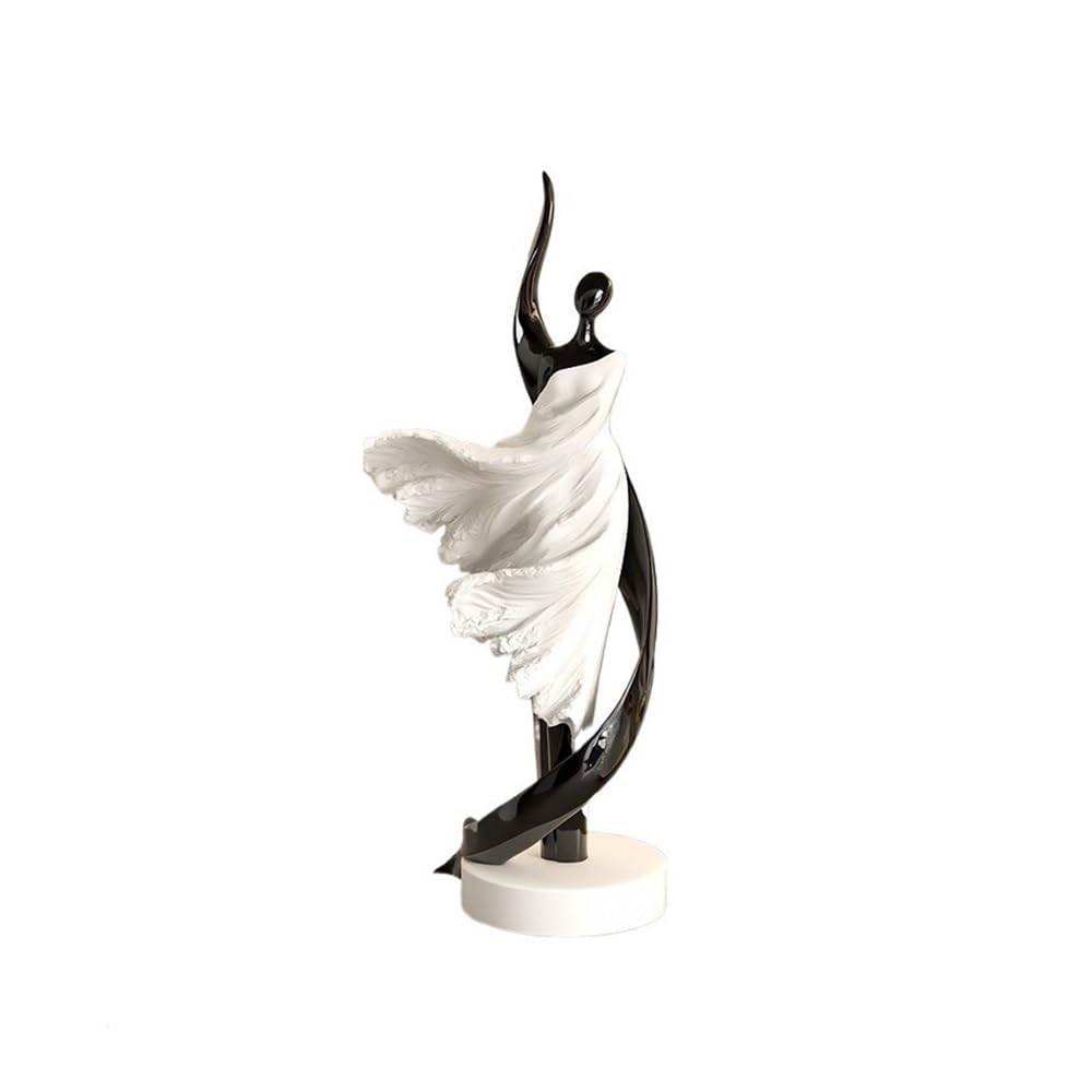 zhuyanbo007 Desk Statue, Artistic Character Desktop Ornaments Porch TV Cabinet Wine Light Luxury Decoration(White)