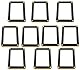 docsmagic.de 10 x 1-Card Black Frame Screw Down Display Case Holder