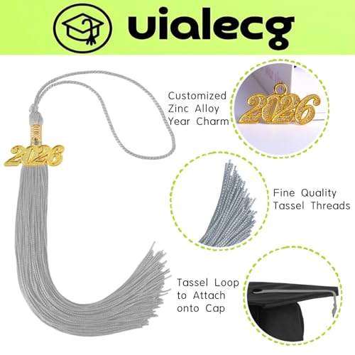 Image of Graduation Tassel 2026 for Grad Cap,Gold Tassel with Gold Charm