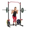 Sunny Health & Fitness Power Zone Squat Stand Power Rack Cage – SF-XF9931, Upright,Black/Red