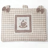 HOME ZEN HOUSEHOLD LINEN Copriforno Cucina Copertura Decorazione Forno Chiusura a Strappo 40x50 CM Shabby Chic (Modello Fiocco Disegno 4)