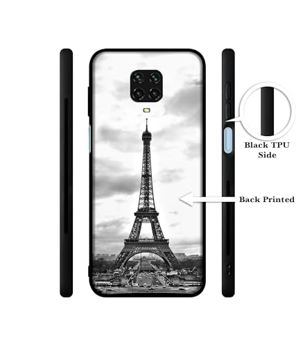 Image of Eiffel Tower Design Premium 2D Printed Metal Back Case Cover for Mi Redmi Note 9 Pro /Note 9 Pro Max /Poco M2 Pro