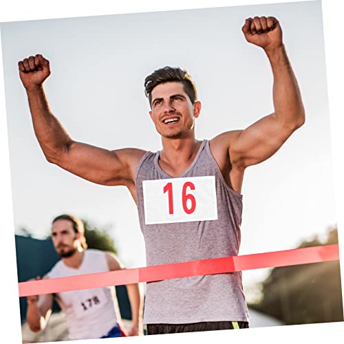 Clispeed 100 Pcs Tearproof Bibs Portable Numbers Sports Replacement Cloth Supplies Cotton Game Display Competitor Audition For Games Red Races Race Polyester Events Number Tags Competition #TOP6