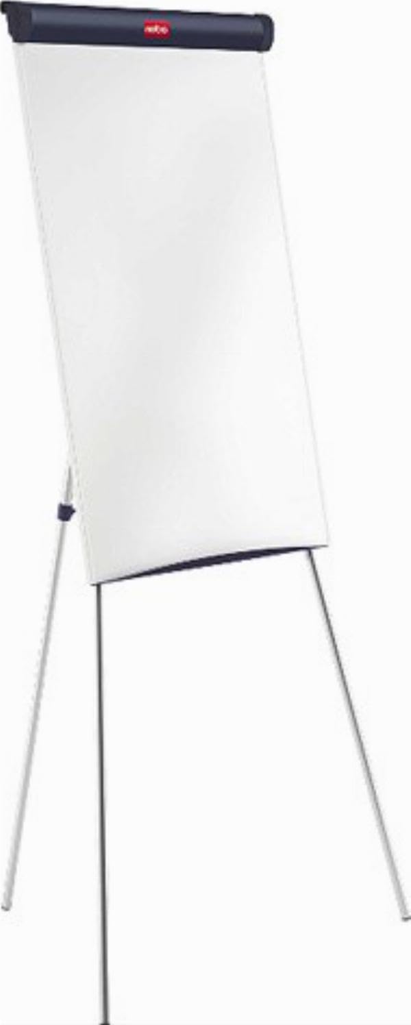 Nobo Impression Pro Lavagna Magnetica Cancellabile a Secco con Barra per Fogli e Cavalletto in Acciaio Regolabile in Altezza, 1 x Portapenne, 1 x Pennarello e Ganci, 678 x 1845 mm - Bianco