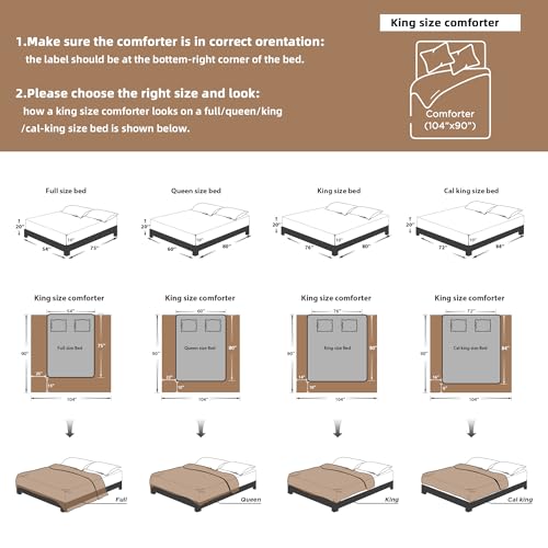 Image of Litanika Burnt Orange King Size Comforter Set,3 Pieces Terracotta Tufted Boho Farmhouse Bedding Comforter Sets,Lightweight Fluffy Comforter Bed Set for All Season (104x90In Comforter & 2 Pillowcases)
